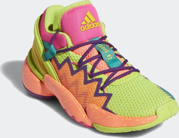 adidas D.O.N. Issue #2 team shock pink/semi solar slime/cloud white (Junior)