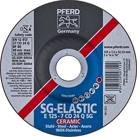 Pferd E 125-7 CERAMIC SGP STEELOX Schleifscheibe, 125x7.2x22.23mm, 10 Stück