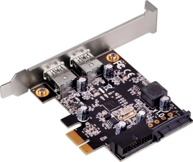 SilverStone EC04-E, 2x USB-A 3.0, 1x USB 3.0 intern, PCIe 2.0 x1