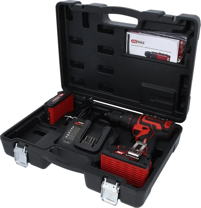 KS Tools eMONSTER Akku-Schlagbohrschrauber inkl. Koffer + 2 Akkus 2.0Ah
