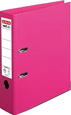 Herlitz maX.file protect plus Ordner 2-Ring, 80mm, A4, fuchsia