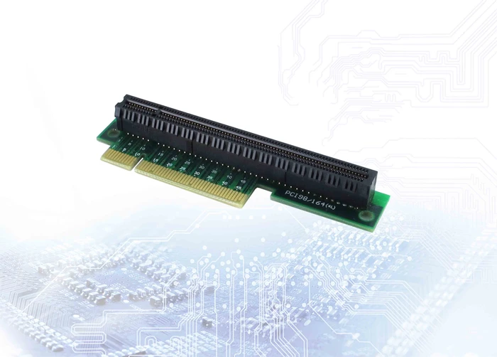 Inter-Tech Riser Karte SLPS153, 1HE, gewinkelt, PCIe