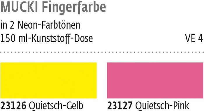 Kreul Mucki Fingerfarbe, quietsch pink, 150ml