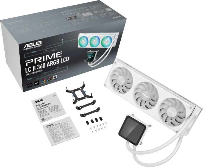 ASUS Prime LC II 360 ARGB LCD White Edition