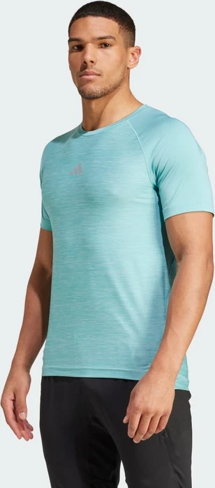 adidas Gym+ Training 3-Streifen Funktionsshirt kurzarm mint tone mel (Herren)