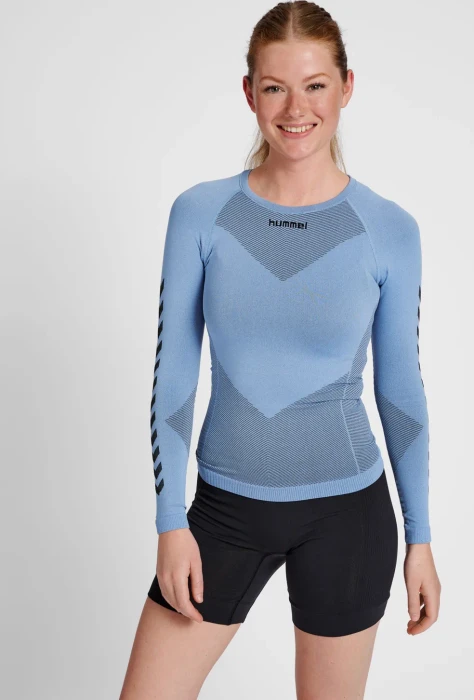 hummel Seamless First Jersey Funktionsshirt langarm bel air blue (Damen)