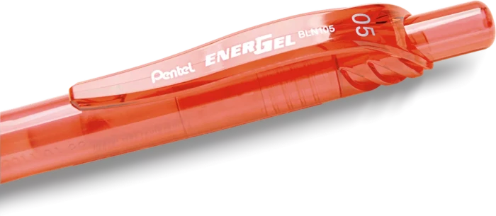 Pentel EnerGel X BLN105 0.5mm/0.25mm Gelroller rot/transparent
