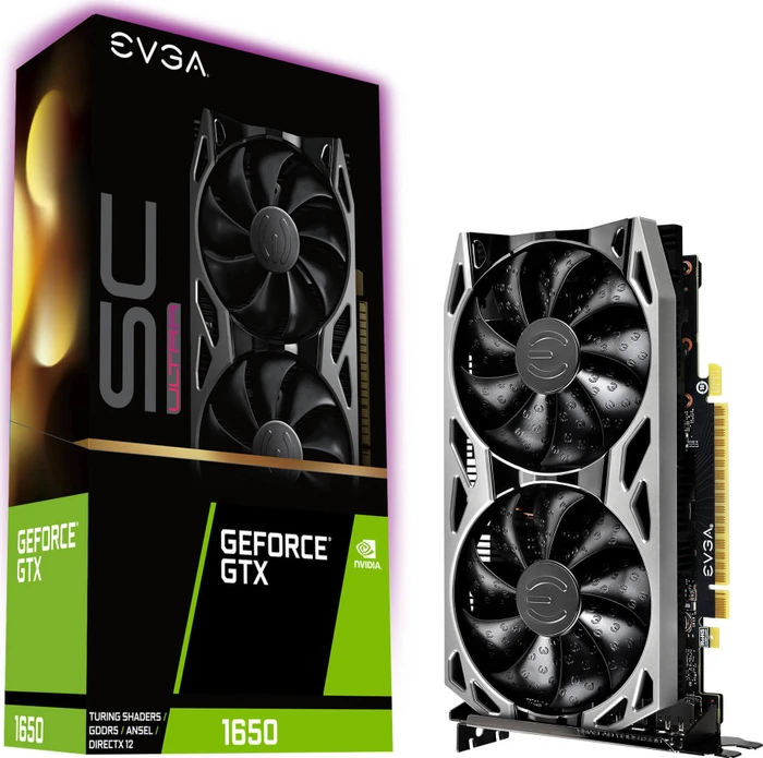 EVGA GeForce GTX 1650 SC Ultra Gaming, 4GB GDDR5, HDMI, 2x DP