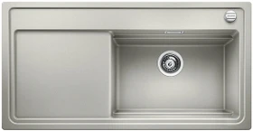 Blanco Zenar XL 6 S DampfgarPlus Becken rechts mit Ablauffernbedienung perlgrau inkl. Glasschneidebrett