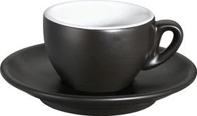 Cilio Roma Espressotasse mit Untertasse 50ml schwarz matt, 2-tlg.