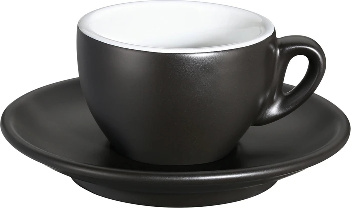 Cilio Roma Espressotasse mit Untertasse 50ml schwarz matt, 2-tlg.