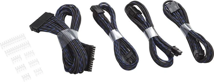 Phanteks Verlängerungskabel Kit für Netzteile, S-Muster schwarz/blau, 500mm