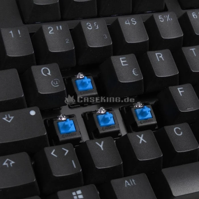 Ducky One PBT, LEDs weiß, schwarz, MX BLUE, USB, DE