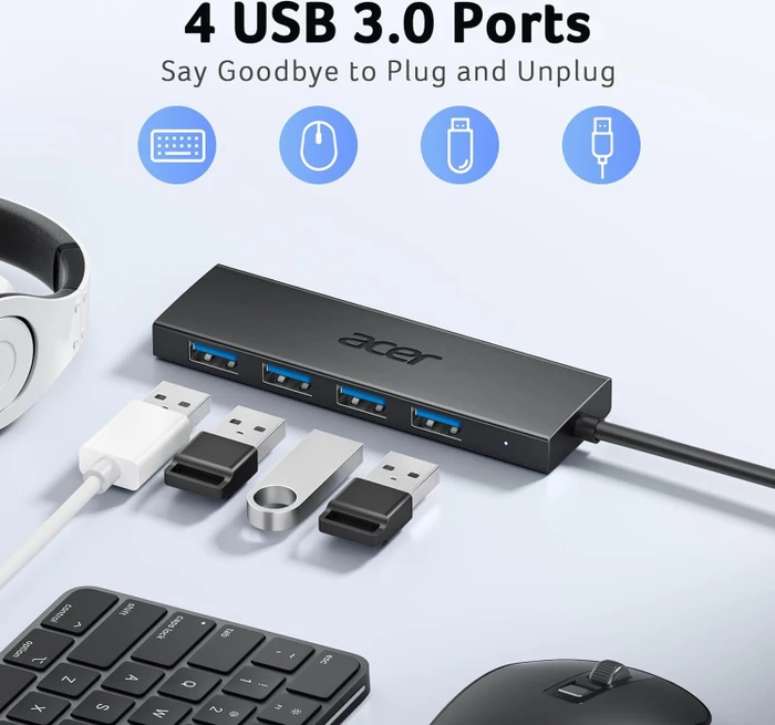Acer A4-A03, USB-Hub, 4x USB-A 3.0, USB-A 3.0 [Stecker]