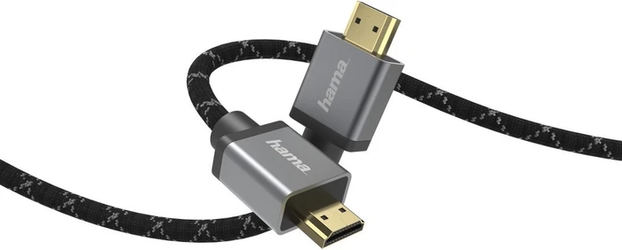 Hama 8K Ultra High Speed HDMI Kabel Alu grau/schwarz, 3m
