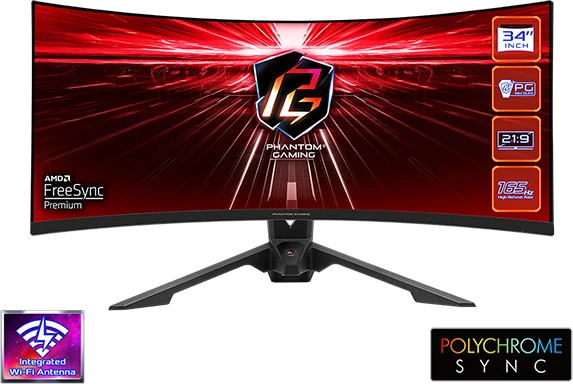 ASRock Phantom Gaming PG34WQ15R3A, 34"