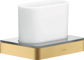 Hansgrohe Axor Universal Softsquare Zahnputzbecher mit Halter brushed gold optic