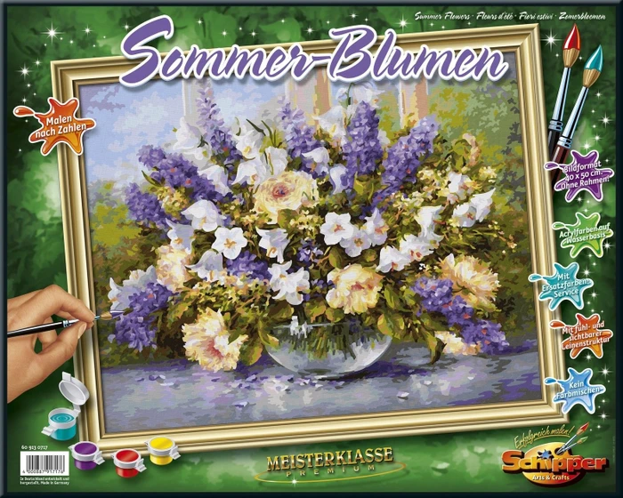 Schipper Arts & Crafts Malen nach Zahlen Sommerblumen