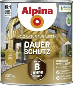 Alpina Farben Dauer-Schutz Holz-Lasur außen eiche, 750ml
