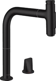 Hansgrohe Metris Select M71 200 2jet ausziehbar mit Schlauchbox mattschwarz