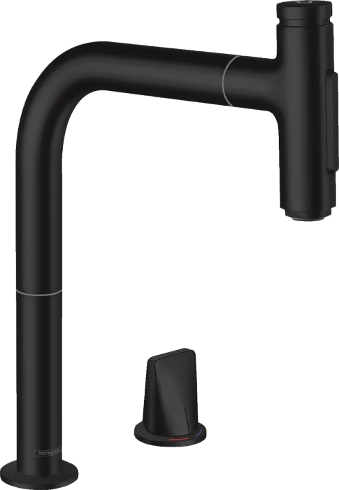 Hansgrohe Metris Select M71 200 2jet ausziehbar mit Schlauchbox mattschwarz
