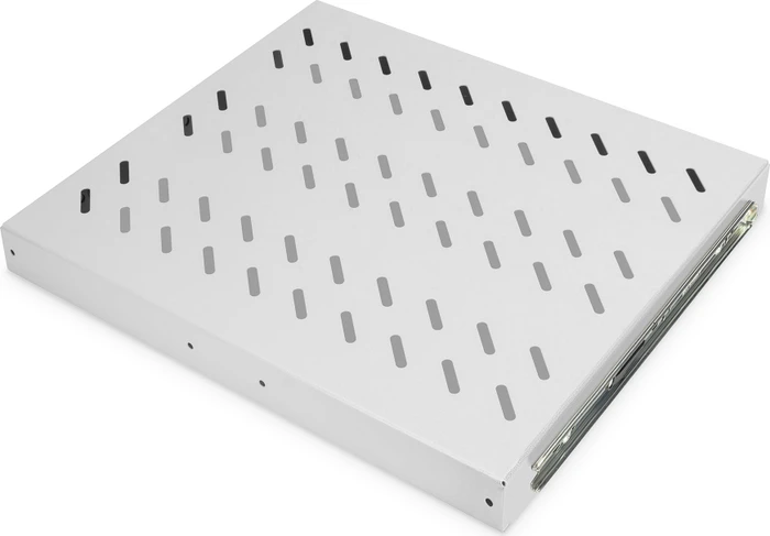 Digitus ausziehbarer Fachboden für Netzwerk- und Serverschränke, 19", hellgrau, 600mm Einbautiefe, 1HE