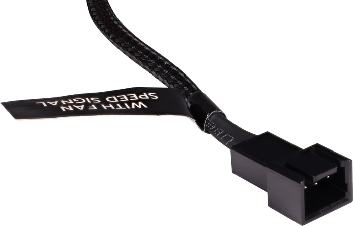 Alphacool 3-Pin auf 3x 3-Pin Verteiler, sleeved, 15cm, schwarz