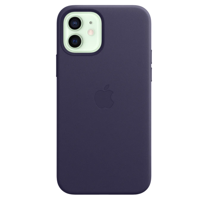 Apple Silikon Case mit MagSafe für iPhone 12/iPhone 12 Pro dunkelviolett