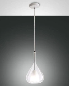 Fabas Luce Lila Pendelleuchte 1-flammig transparent