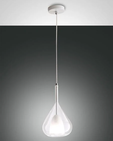 Fabas Luce Lila Pendelleuchte 1-flammig transparent