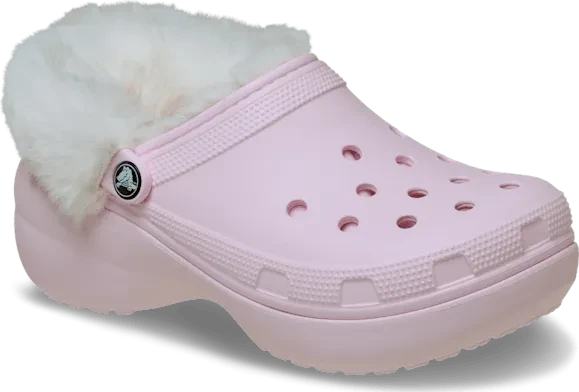 Crocs Classic Platform Fuzz Lined pink milk (Damen)