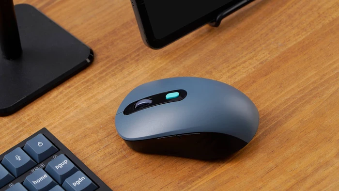 Keychron BM25 Wireless Mouse Space Gray blau/schwarz, USB/Bluetooth
