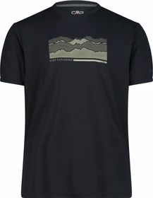 CMP Pique Adventure Print Funktionsshirt kurzarm antracite/graffite (Herren)