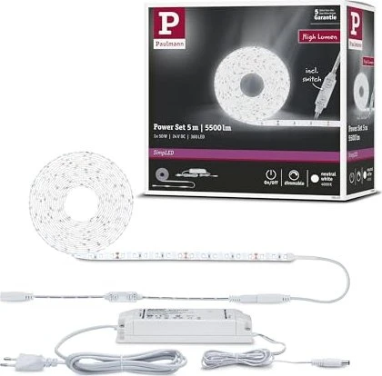 Paulmann SimpLED Power Strip LED-Streifen 50W neutralweiß beschichtet 5m