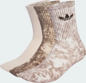 adidas Tie-Dye Crew Socken trace brown/dark brown/putty mauve, 3 Paare