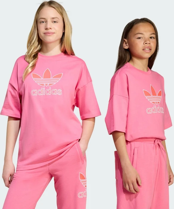 adidas Oversize Trefoil T-Shirt kurzarm pink fusion (Junior)