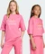adidas Oversize Trefoil T-Shirt kurzarm pink fusion (Junior) Vorschaubild