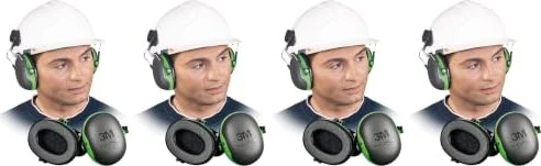 3M Peltor X5P3E Helm-Gehörschutz schwarz/grün