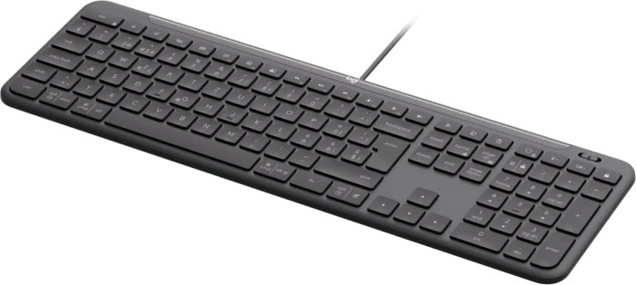 Logitech K620 Signature Slim Wired for Business, Graphite, USB, CH