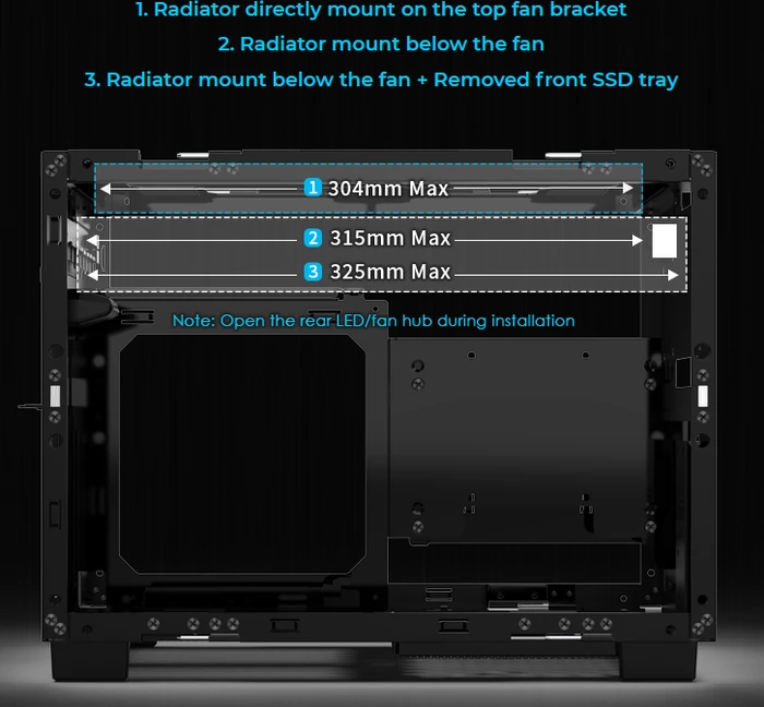 Lian Li Q58, schwarz, PCIe 3.0, Glasfenster, Mini-ITX