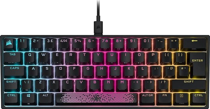Corsair Gaming K65 RGB Mini, 60%, schwarz, MX RGB RED, USB, IT