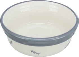 Trixie Keramiknapf, weiß/blau, Ø12cm, 300ml