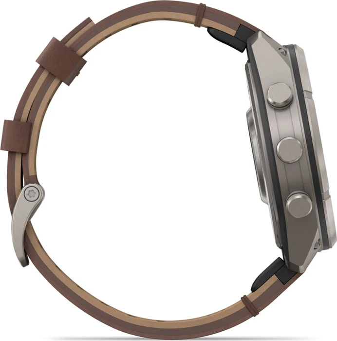 Garmin Fenix 9 Pro inReach 47mm titanium/walnut leather