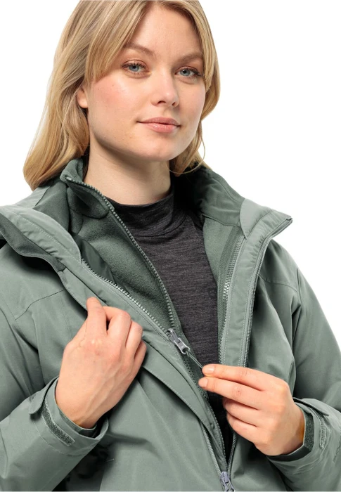 Jack Wolfskin Moonrise FZ Funktionsjacke hedge green (Damen)