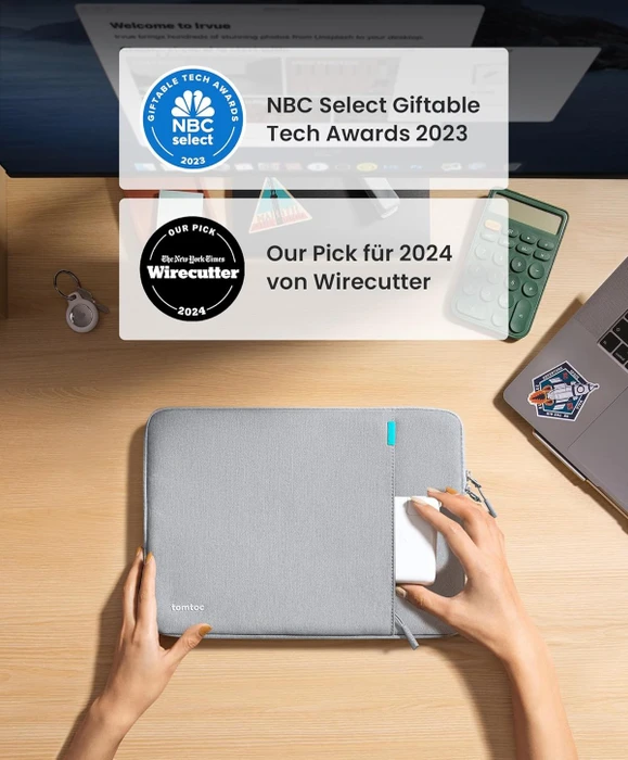 tomtoc Defender-A13, Laptophülle, Notebooks bis 13.3", grau