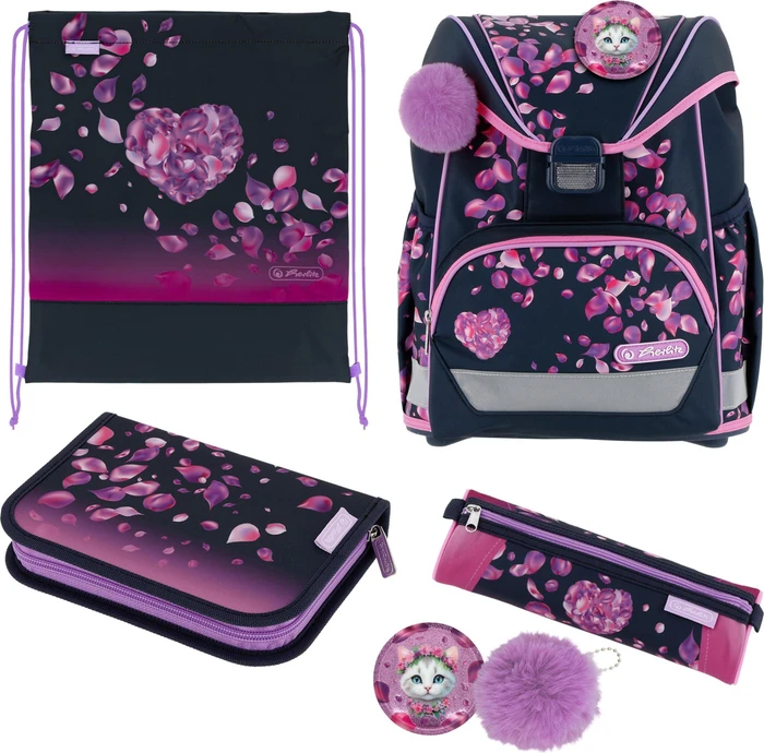 Herlitz Ultra Light Plus Blossom Dance Schultaschen-Set, 4-tlg.