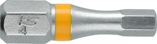KS Tools TORSIONpower Innensechskant Bit 1/4", 4x25mm, 1 Stück