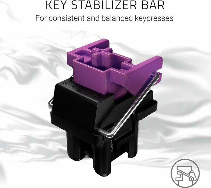 Razer Huntsman, Mercury White, Razer Clicky Optical PURPLE, USB, US