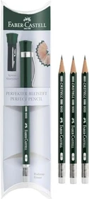 Faber-Castell Castell 9000 Perfekter Bleistift Bleistift B graphit, grün, Anspitzer