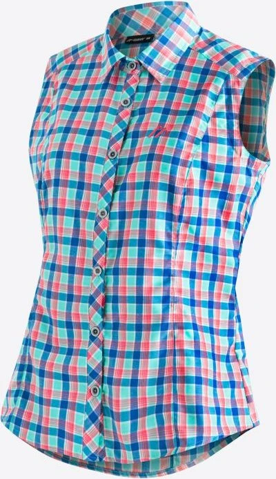 Maier Sports Paloma Hemd ärmellos blue red check (Damen)